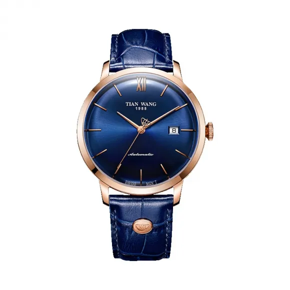 天王/Tianwang 不锈钢表壳全电玫瑰金，不锈钢圈口全电玫瑰金，不锈钢把的全电玫瑰金，不锈钢螺丝底盖  MI·X系列 自动机械 男表 GS51013P.D.LU.U