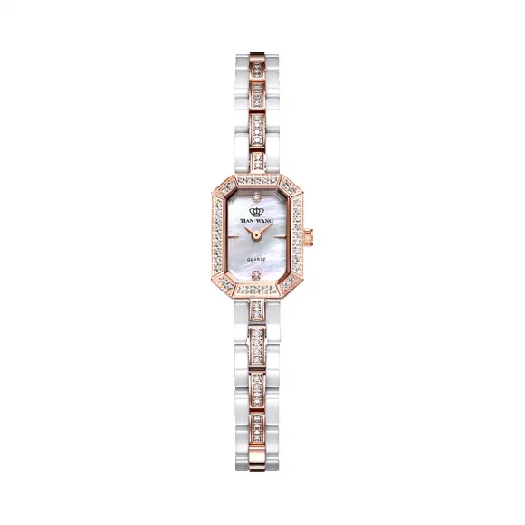 天王/Tianwang 不锈钢表壳全电玫瑰金色，不锈钢把的全电玫瑰金色  MS系列 石英机芯  LS31095P.CPW.W