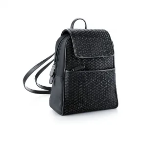 蒂芙尼/Tiffany Elsa Peretti® 黑色皮革双肩包，饰有涂漆 Open Hearts。 24504069 