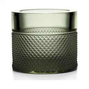 蒂芙尼/Tiffany Diamond Point 系列灰色玻璃蜡烛杯  62119241 