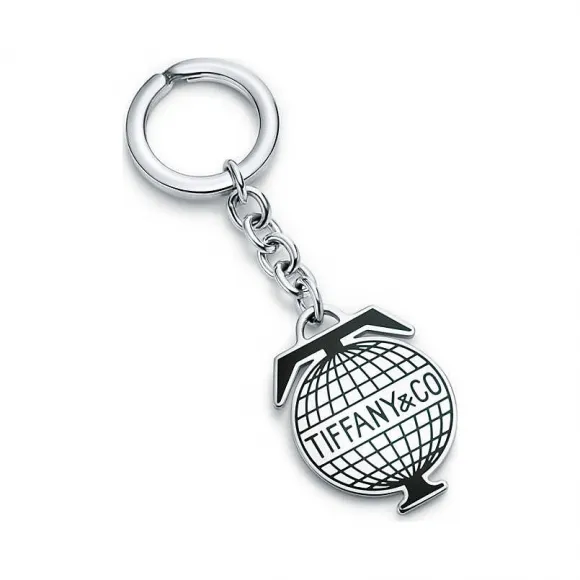 Tiffany Travel 系列 Globe 纯银镶嵌珐琅钥匙扣  62633611