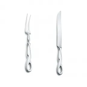 蒂芙尼/Tiffany Elsa Peretti® Padova™ 雕刻刀叉镶嵌在纯银中。 69683045 