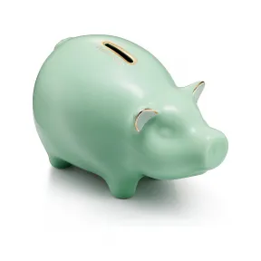 蒂芙尼/Tiffany Tiny Tiffany 系列绿色陶制小猪存钱罐