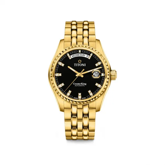 梅花/Titoni PVD镀金 40毫米 自动机械 男表 797-G-543