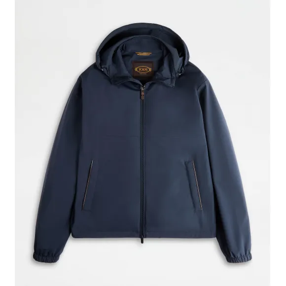 托德斯/Tod's 男人 蓝色 科技织物连帽风衣 X1M12490600WFTU808