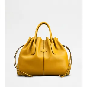 托德斯/Tod's Woman YELLOW Tod's Di Bag in Leather Small with Drawstring XBWDBSF0200S85PZG414