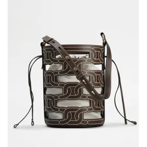 托德斯/Tod's Secchiello Tod's Kate en Piel y Lona Pequeño MULTICOLOR Mujer XBWKTEK0200RORPZS611