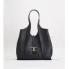 托德斯/Tod's Woman 黑色 中号皮革购物手袋 XBWTSBA0300Q8EPZB999