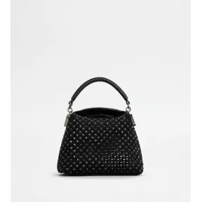 托德斯/Tod's 女人 黑色 Tod's T Case超小号绒面皮革托特信封包 XBWTSTOS0L0LXIB999