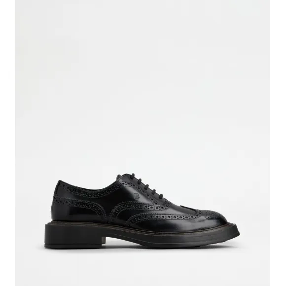 托德斯/Tod's 男人 黑色 皮革系带鞋 XXM61K0F370SOOB999