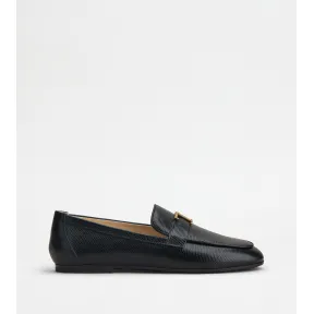 托德斯/Tod's Woman BLACK T Timeless Loafers in Leather XXW35B0ED10RKA40B999