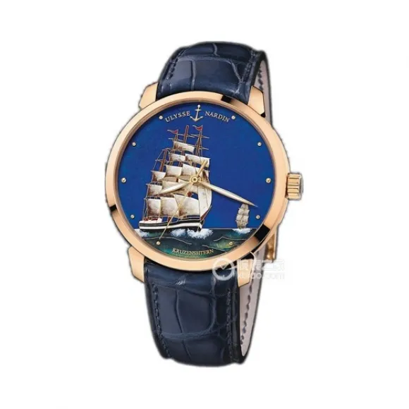 雅典/Ulysse Nardin 经典系列 18K玫瑰金 自动机械 男表 8156-111-2-KRUZ