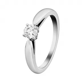 梵克雅宝/Van Cleef & Arpels Bonheur单颗钻石戒指 0.30克拉的EVVS2级钻石 - VCARA29100