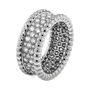 梵克雅宝/Van Cleef & Arpels Perlée钻石戒指 3排镶钻设计 - VCARN9Q000
