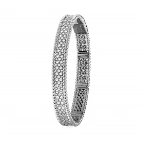 梵克雅宝/Van Cleef & Arpels Perlée钻石手镯 3排镶钻设计 中号款式 - VCARN9Q100