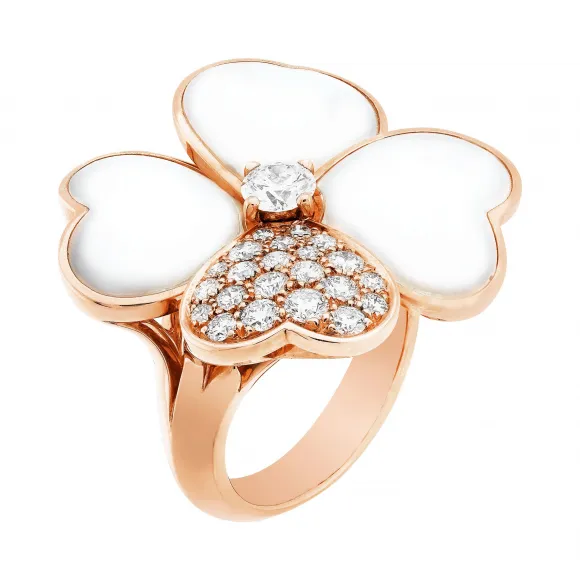 梵克雅宝/Van Cleef & Arpels Cosmos戒指 大号款式 - VCARO5RB00