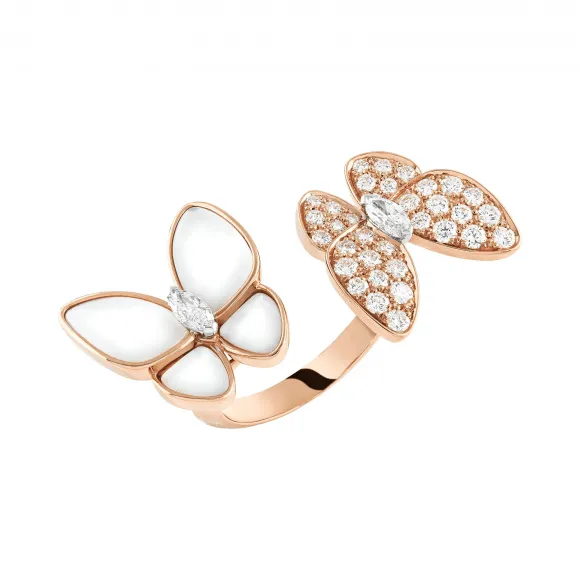 梵克雅宝/Van Cleef & Arpels Two Butterfly指间戒 - VCARO7AL00