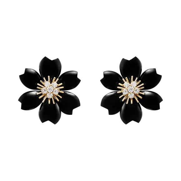 梵克雅宝/Van Cleef & Arpels Rose de No?l耳环 小号款式 - VCARO9B200