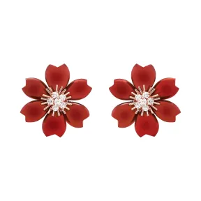 梵克雅宝/Van Cleef & Arpels Rose de No?l耳环 小号款式 - VCARO9B500