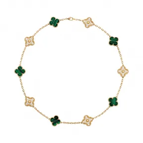 梵克雅宝/Van Cleef & Arpels Vintage Alhambra项链 10枚四叶幸运图案 - VCARO9J400