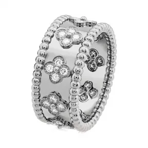 梵克雅宝/Van Cleef & Arpels Perlée四叶幸运图案戒指 中号款式 - VCARO9LP00