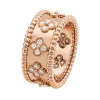 梵克雅宝/Van Cleef & Arpels Perlée四叶幸运图案戒指 小号款式 - VCARO9NB00