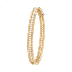 梵克雅宝/Van Cleef & Arpels Perlée钻石手镯 单排镶钻设计 中号款式 - VCARP27B00