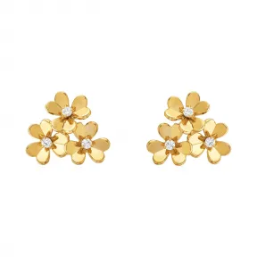 梵克雅宝/Van Cleef & Arpels Frivole耳环 3花 迷你款式 - VCARP2DV00
