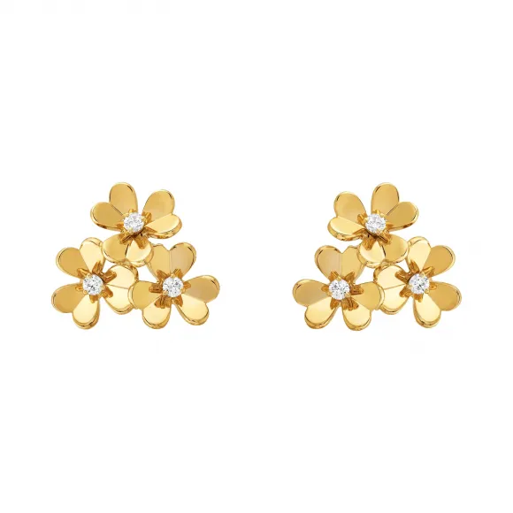 梵克雅宝/Van Cleef & Arpels Frivole耳环 3花 迷你款式 - VCARP2DV00