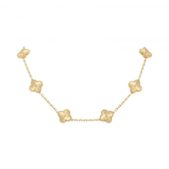 梵克雅宝/Van Cleef & Arpels Vintage Alhambra项链 10四叶幸运图案 - VCARP3JJ00