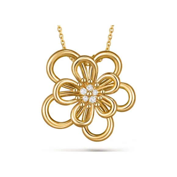 梵克雅宝/Van Cleef & Arpels Flowerlace胸针吊坠 VCARPME400