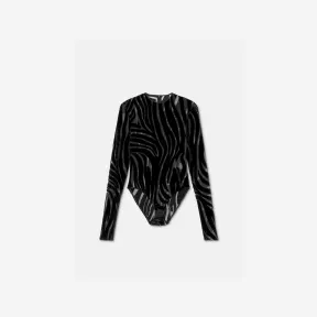 范思哲/Versace Women's Zebra天鹅绒紧身衣 1009492-1A06928-1LD60