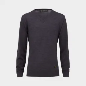 范思哲/Versace V领羊毛针织衫 - 灰色 针织衫 A69778-A222443_A811