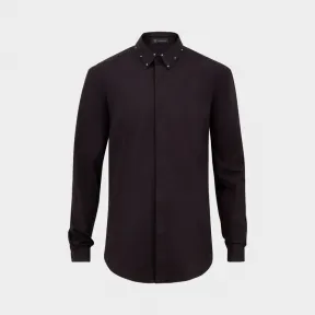 范思哲/Versace 铆钉衣领衬衫 - 黑色 衬衫 A77207-A222394_A008