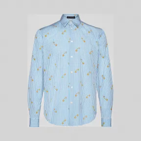 Versace  Safety Pin印花棉质衬衫 A77215-A232703_A7821