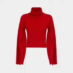 范思哲/Versace 宽松加长衣袖针织毛衣 - 红 针织衫 A78161-A223565_A1207