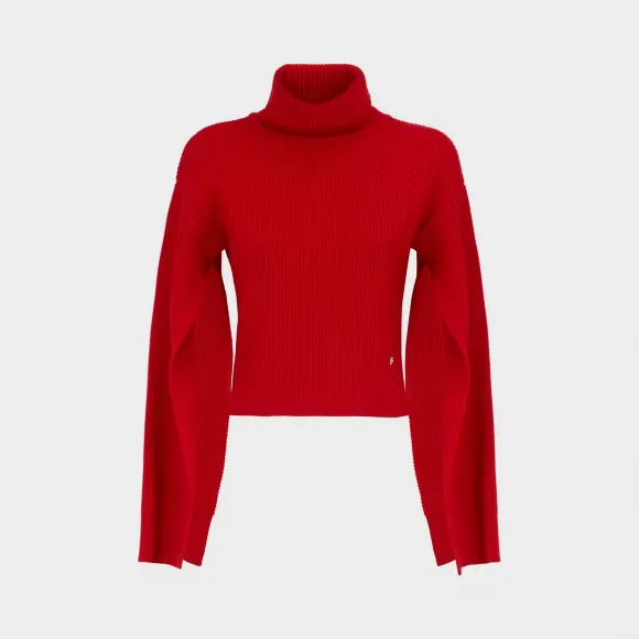 范思哲/Versace 宽松加长衣袖针织毛衣 - 红 针织衫 A78161-A223565_A1207