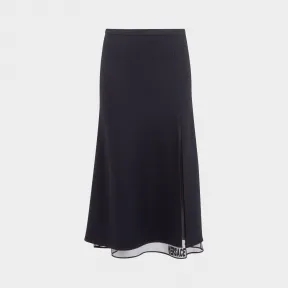 范思哲/Versace Versace 刺绣中长半身裙 - 黑色 半身裙 A78380-A223415_A1008