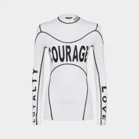 范思哲/Versace Courage 贴身款针织上衣 - 黑色 针织衫 A78438-A213311_A2048