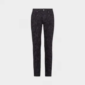范思哲/Versace Barocco印花牛仔裤 A81832-A228763_A436