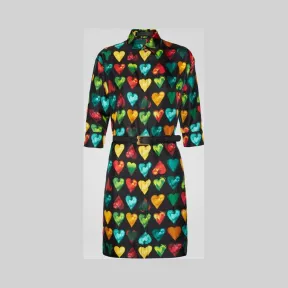 范思哲/Versace Love Versace印花桑蚕丝衬衫连衣裙 A82301-A230640_A7008