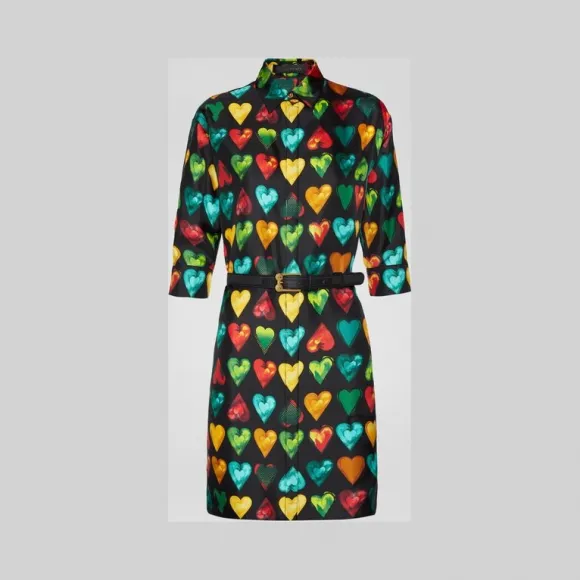 范思哲/Versace Love Versace印花桑蚕丝衬衫连衣裙 A82301-A230640_A7008