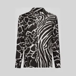 范思哲/Versace Animalier印花桑蚕丝衬衫 A83879-A231073_A737