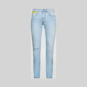 范思哲/Versace Fluo Barocco嵌饰牛仔裤 A83890-A230643_A89T