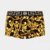 范思哲/Versace Baroque Medusa 平角内裤 - 黑色+金色 三角底裤 AUU05013-AV00174_A732