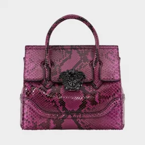 范思哲/Versace PALAZZO EMPIRE 蟒蛇皮包 - 金属的 手柄包 DBFF452-DPIND_KUNJP