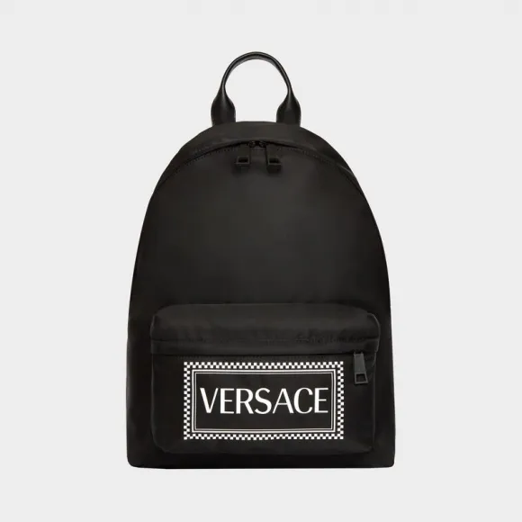 范思哲/Versace 90年代复古风Logo双肩包 DFZ5350-DNYVER_KNBN