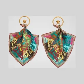 范思哲/Versace Voyage Barocco印花饰带装饰耳环 DG2G774-DJME1_KMCT