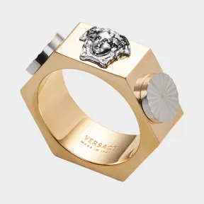 范思哲/Versace 六边形美杜莎头像戒指 - 金 戒指 DG56334-DJMT_D00OP