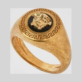 范思哲/Versace 珐琅美杜莎徽章戒指 DG5G550-DJMS_K41T